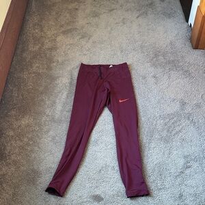 Nike Maroon Leggings SIZE S